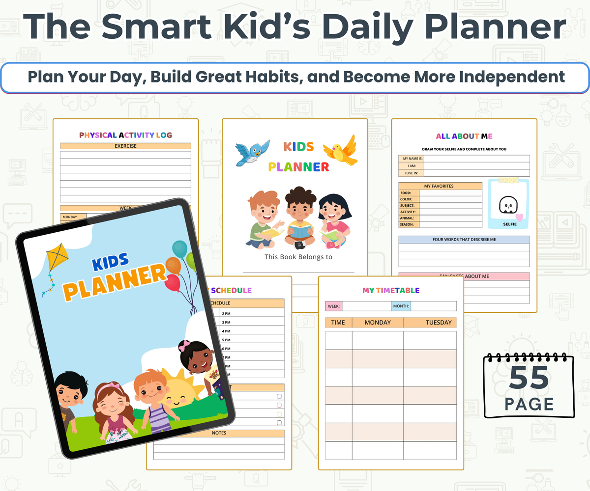 The Smart Kid’s Daily Planner: Plan Your Day, Build Great Habits, and Become More Independent