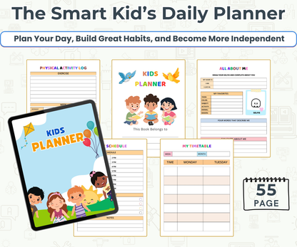The Smart Kid’s Daily Planner: Plan Your Day, Build Great Habits, and Become More Independent